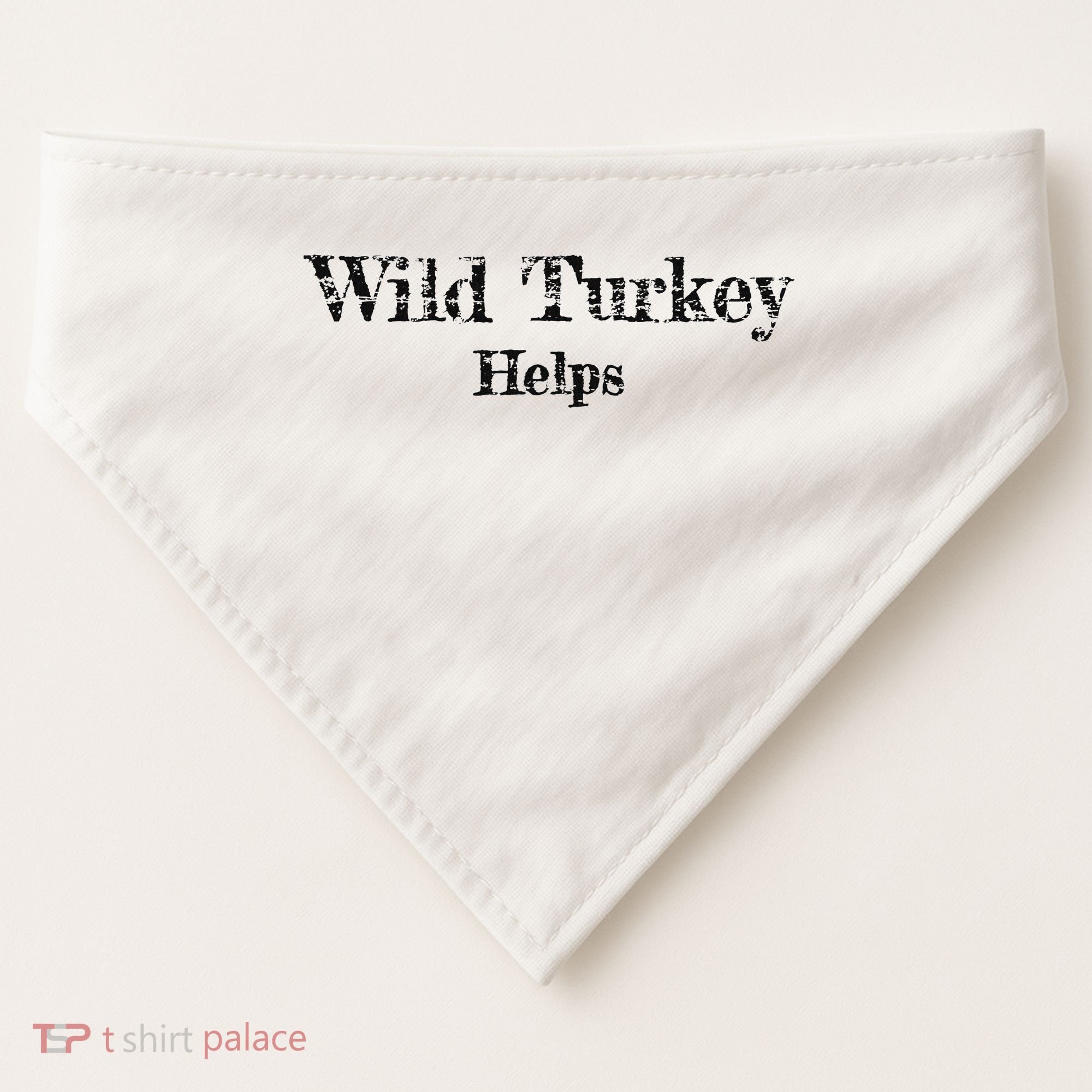 Al Co Hall Inc. Wild Turkey Distressed USA-Made Doggie Bandana