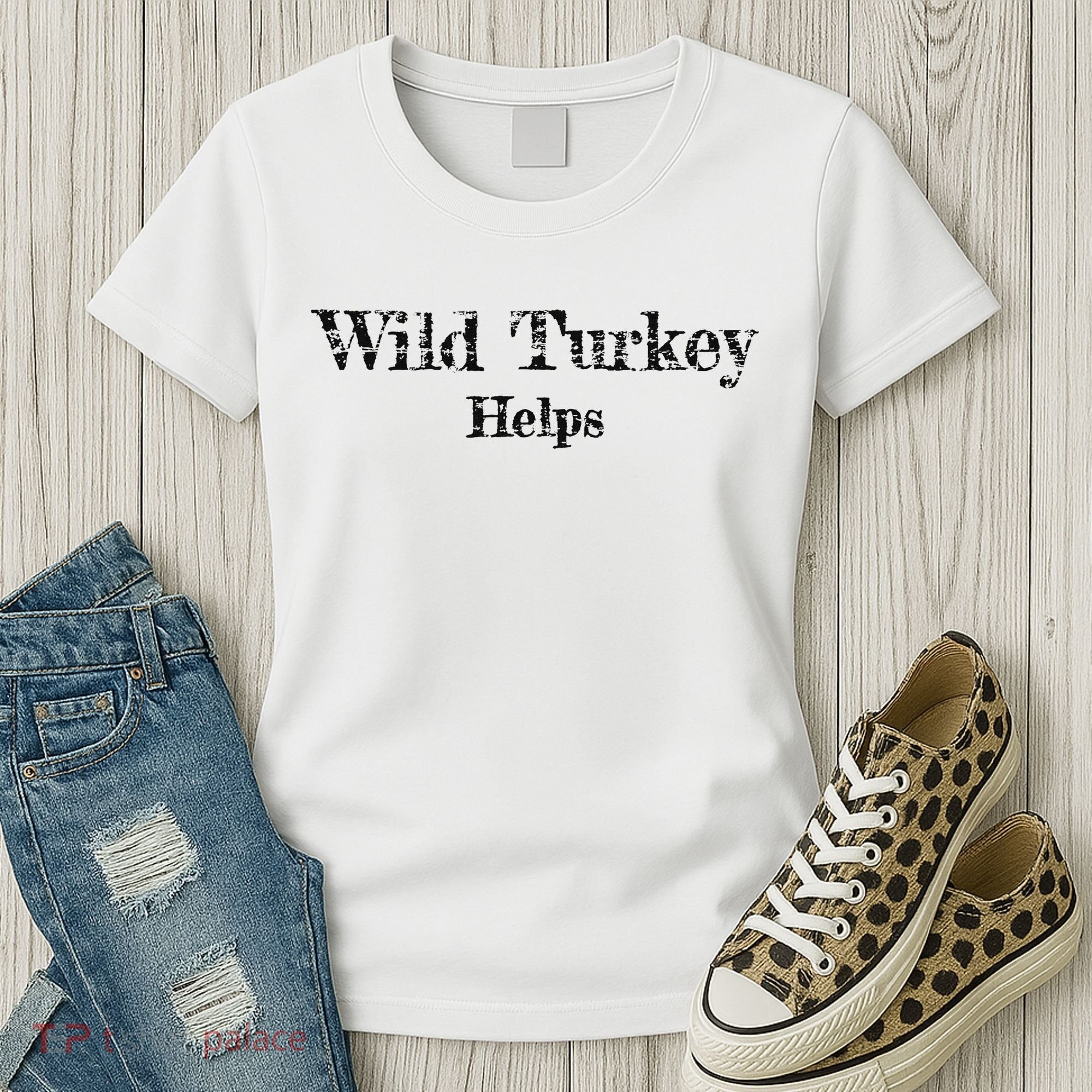 Al Co Hall Inc. Wild Turkey Distressed Women's T-Shirt