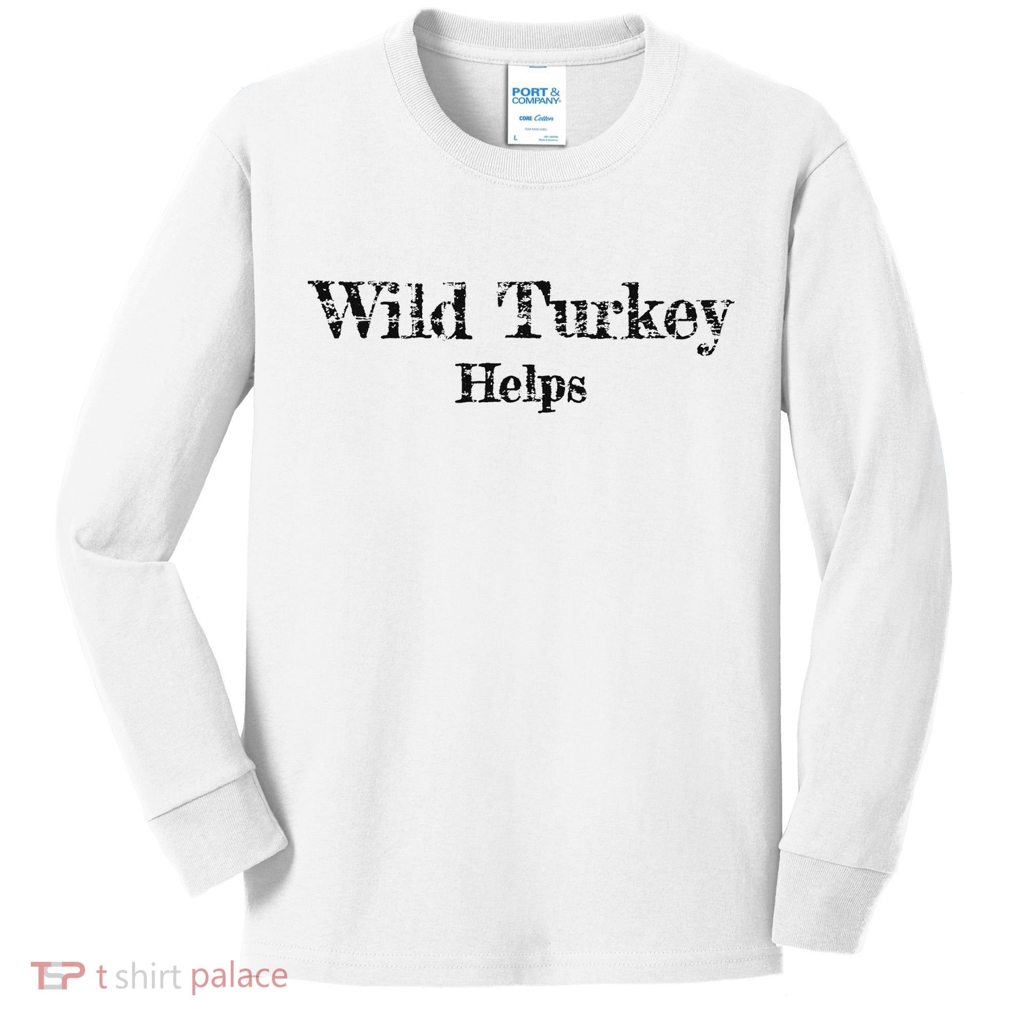 Al Co Hall Inc. Wild Turkey Distressed Kids Long Sleeve Shirt