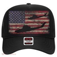 AH1 Cobra Helicopter Military USA American Flag Hat thumb 0