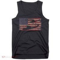 AH1 Cobra Helicopter Military USA American Flag Tank Top thumb 0