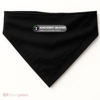 Achievement Unlocked Custom Personalize Text USA-Made Doggie Bandana thumb 0