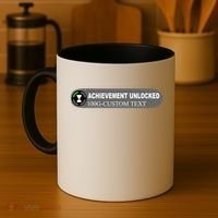Achievement Unlocked Custom Personalize Text Coffee Mug thumb 4