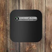 Achievement Unlocked Custom Personalize Text Coaster thumb 0