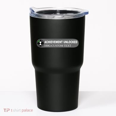 Achievement Unlocked Custom Personalize Text Tumbler