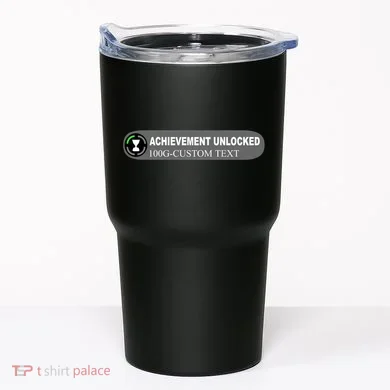 Achievement Unlocked Custom Personalize Text Tumbler