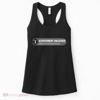 Achievement Unlocked Custom Personalize Text Women's Tank Top thumb 0
