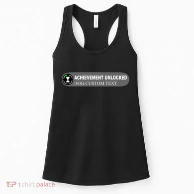Achievement Unlocked Custom Personalize Text Women's Tank Top