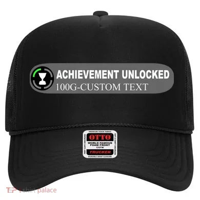Achievement Unlocked Custom Personalize Text Hat