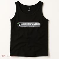 Achievement Unlocked Custom Personalize Text Tank Top thumb 2