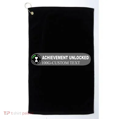 Achievement Unlocked Custom Personalize Text Golf Towel