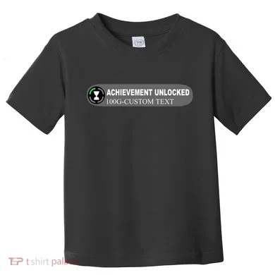 Achievement Unlocked Custom Personalize Text Toddler T-Shirt