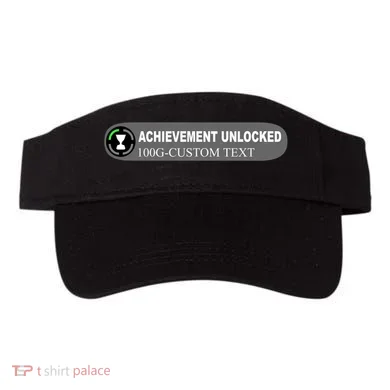 Achievement Unlocked Custom Personalize Text Visor