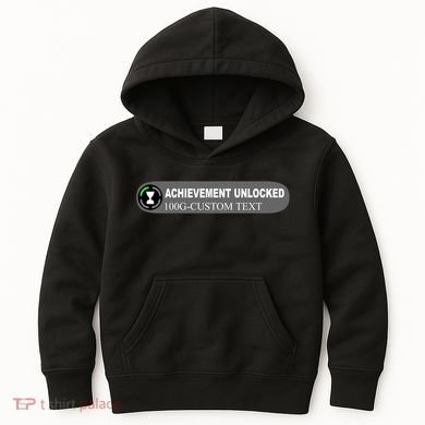 Achievement Unlocked Custom Personalize Text Kids Hoodie