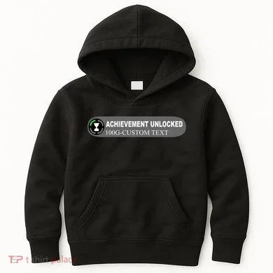 Achievement Unlocked Custom Personalize Text Kids Hoodie