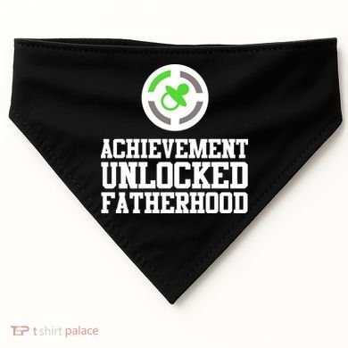 Achievement Unlocked Fatherhood USA-Made Doggie Bandana