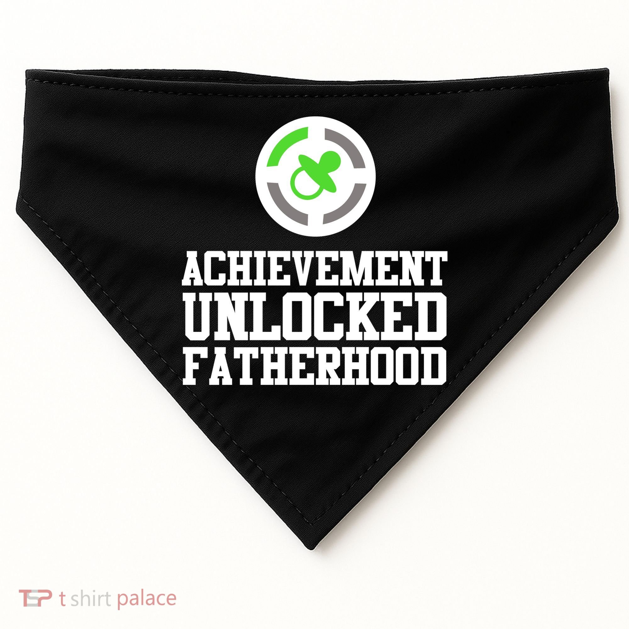 Achievement Unlocked Fatherhood USA-Made Doggie Bandana