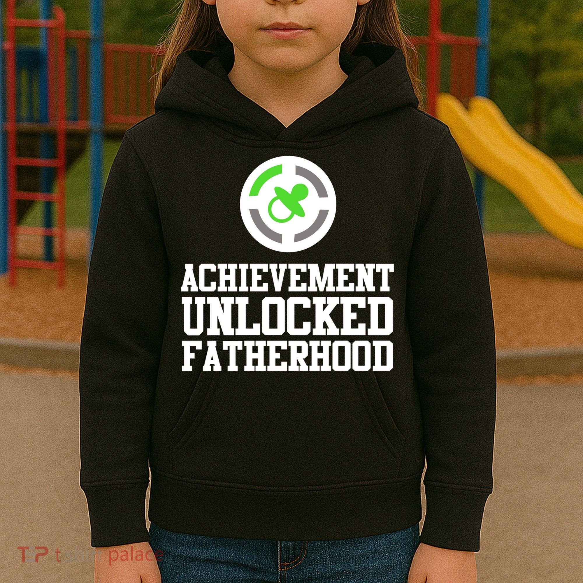 Achievement Unlocked Fatherhood Kids Hoodie