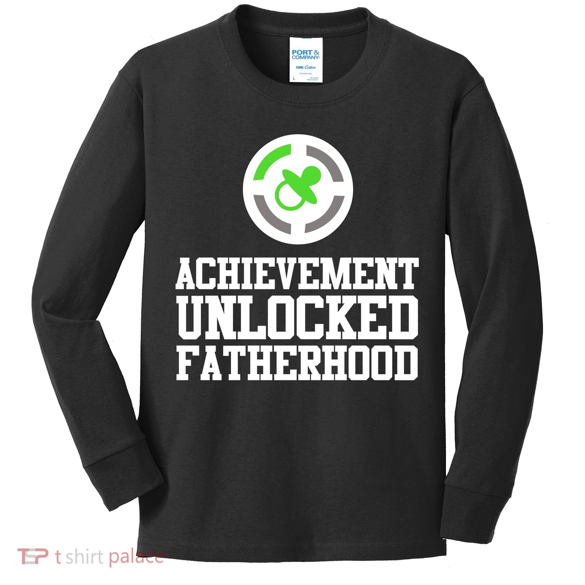 Achievement Unlocked Fatherhood Kids Long Sleeve Shirt