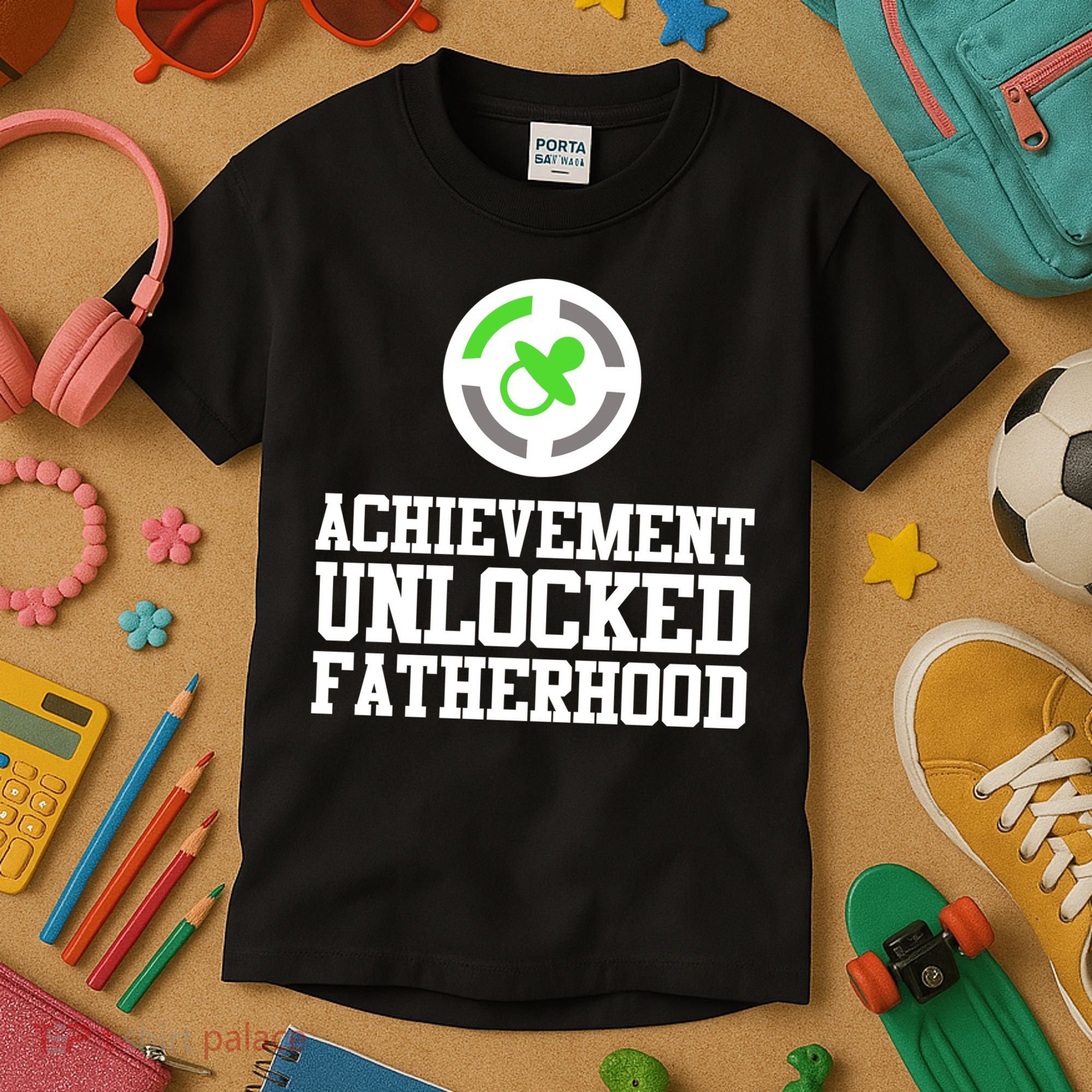 Achievement Unlocked Fatherhood Kids T-Shirt