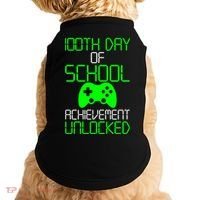 Achievement Unlocked Funny 100th Day Of School Doggie Tank thumb 0
