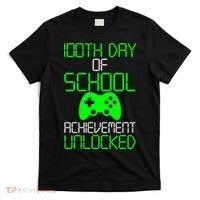 Achievement Unlocked Funny 100th Day Of School T-Shirt thumb 0