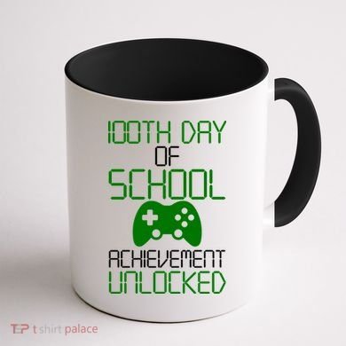 Achievement Unlocked Funny 100th Day Of School Coffee Mug back
