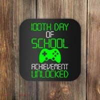 Achievement Unlocked Funny 100th Day Of School Coaster thumb 0