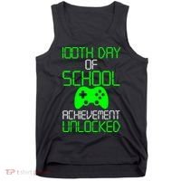 Achievement Unlocked Funny 100th Day Of School Tank Top thumb 0