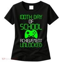 Achievement Unlocked Funny 100th Day Of School Women's T-Shirt thumb 0