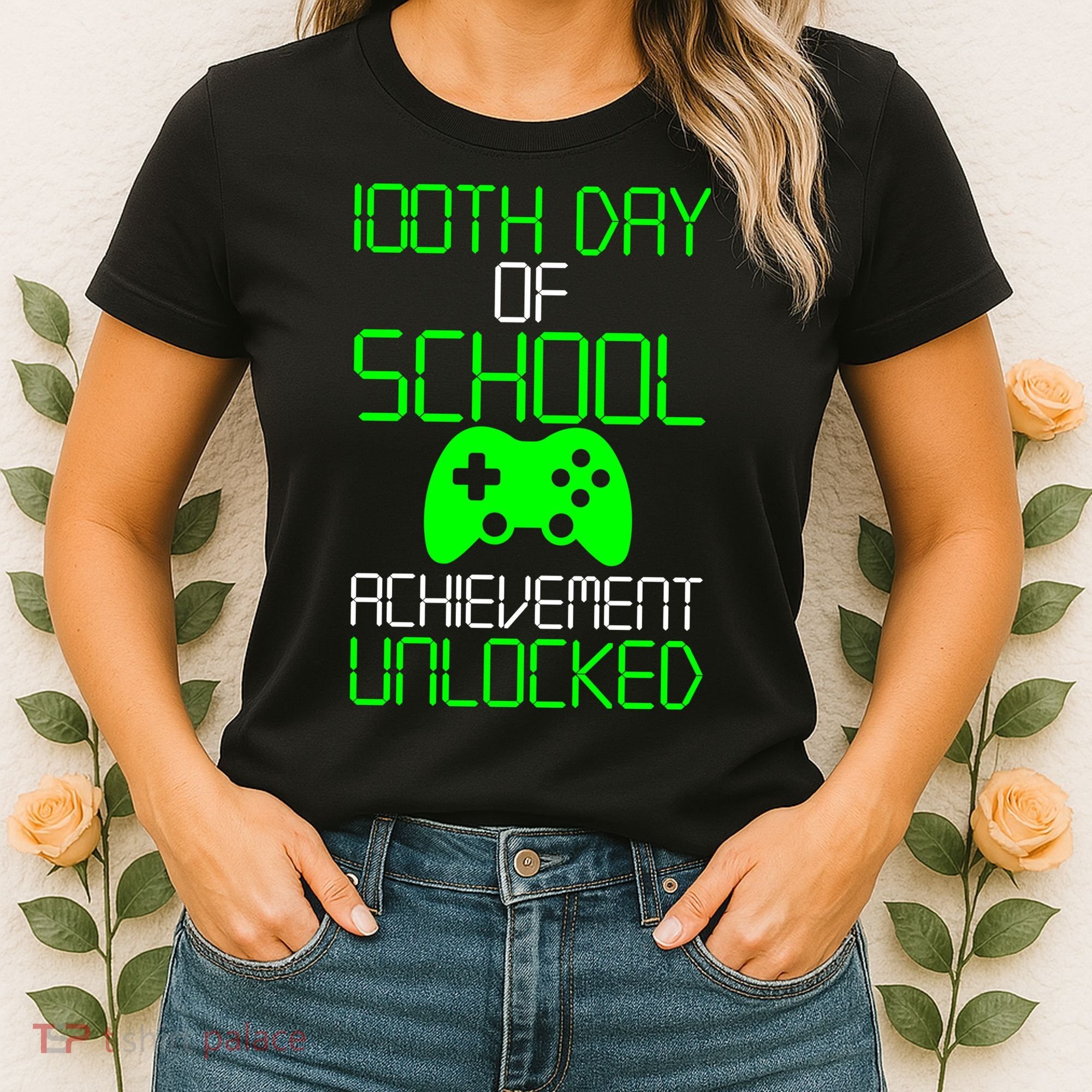 Achievement Unlocked Funny 100th Day Of School Women's T-Shirt