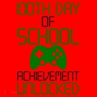 Achievement Unlocked Funny 100th Day Of School Santa Hat thumb 1