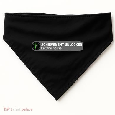 Achievement Unlocked Left The House USA-Made Doggie Bandana