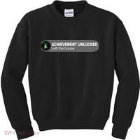 Achievement Unlocked Left The House Kids Sweatshirt thumb 0