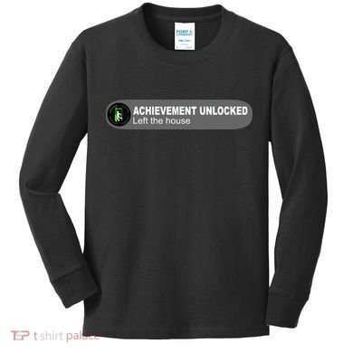 Achievement Unlocked Left The House Kids Long Sleeve Shirt