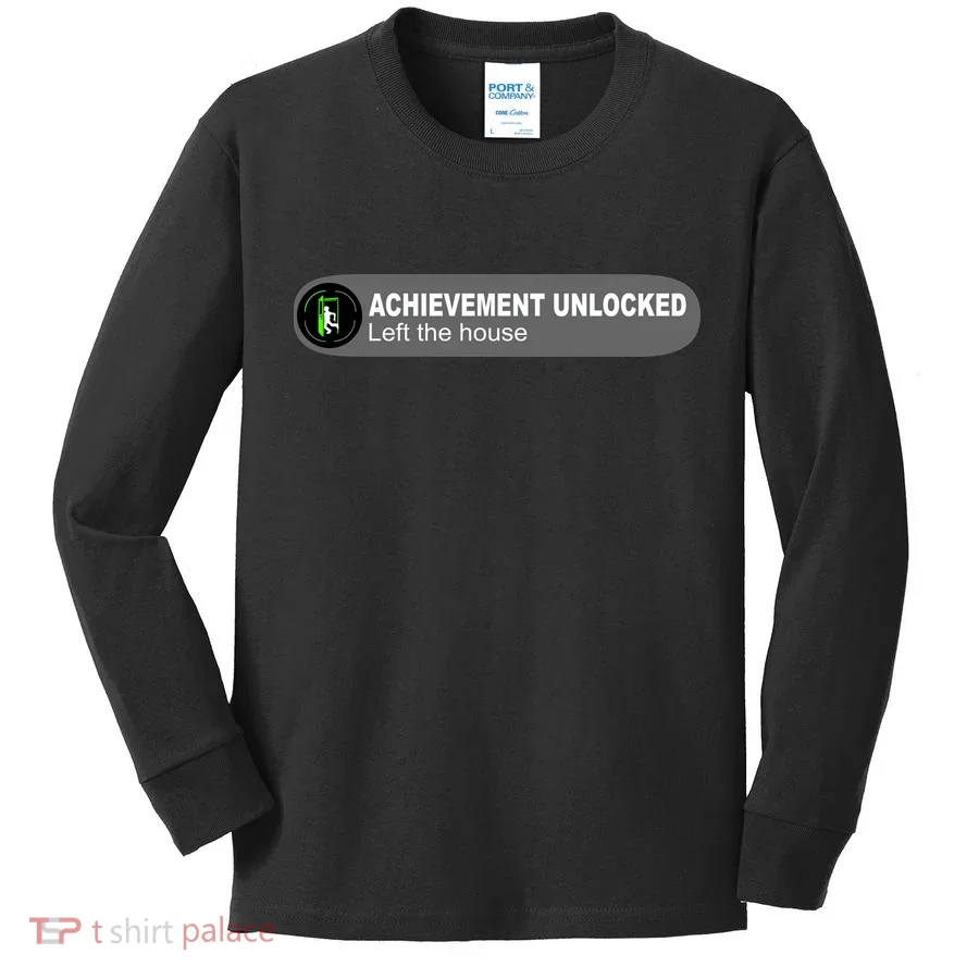 Achievement Unlocked Left The House Kids Long Sleeve Shirt