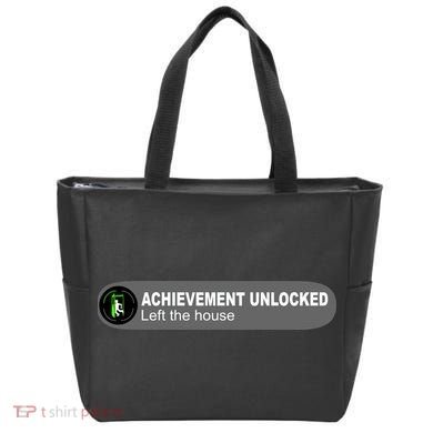 Achievement Unlocked Left The House Tote Bag