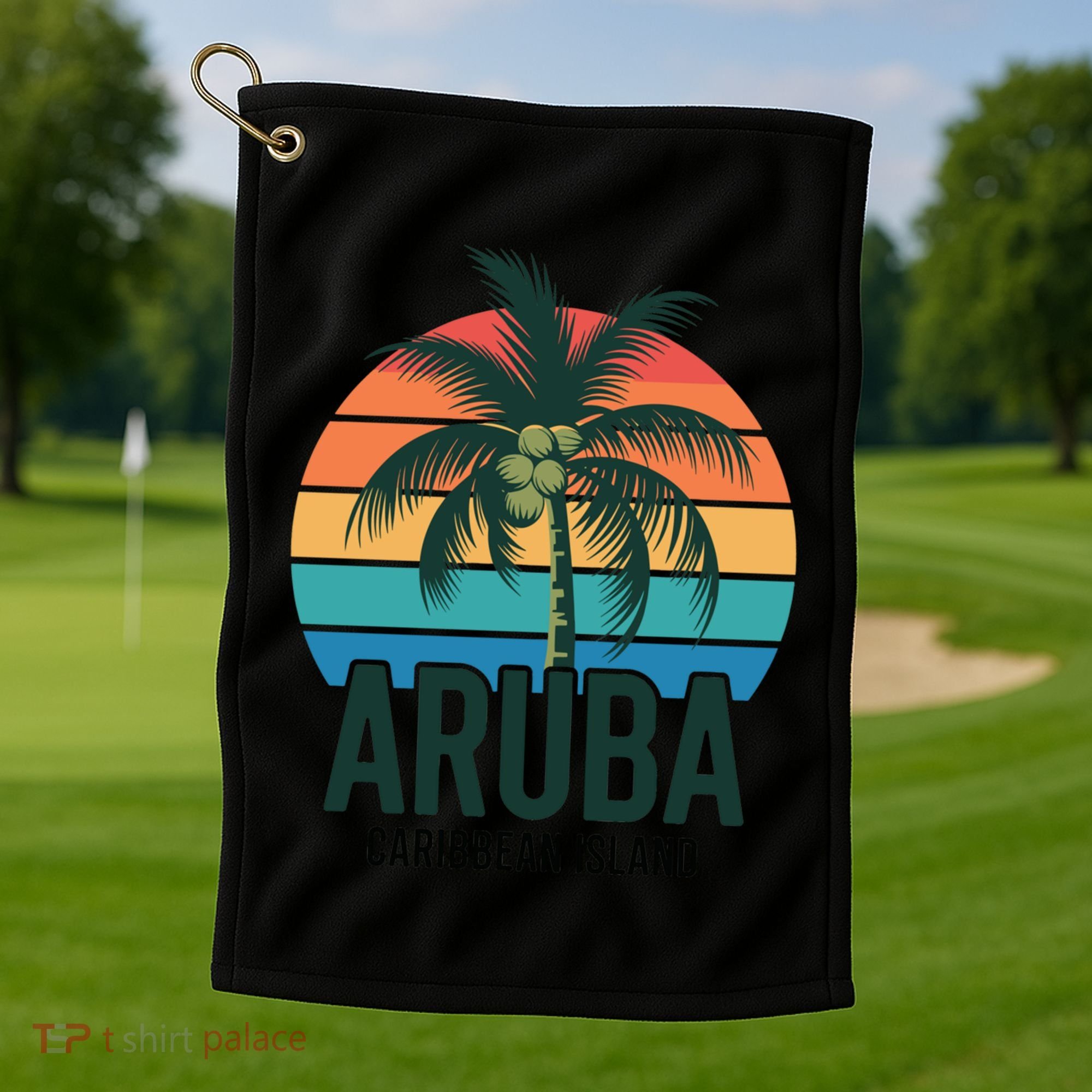 Aruba Caribbean Island Gift Golf Towel