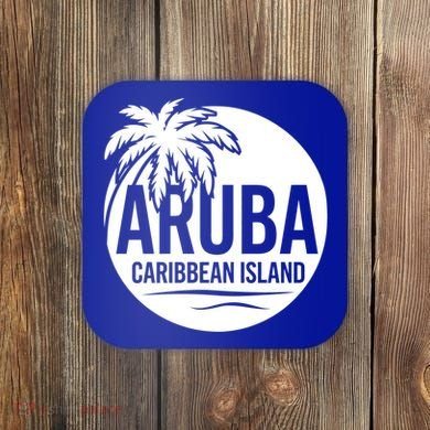 Aruba Caribbean Island Gift Coaster