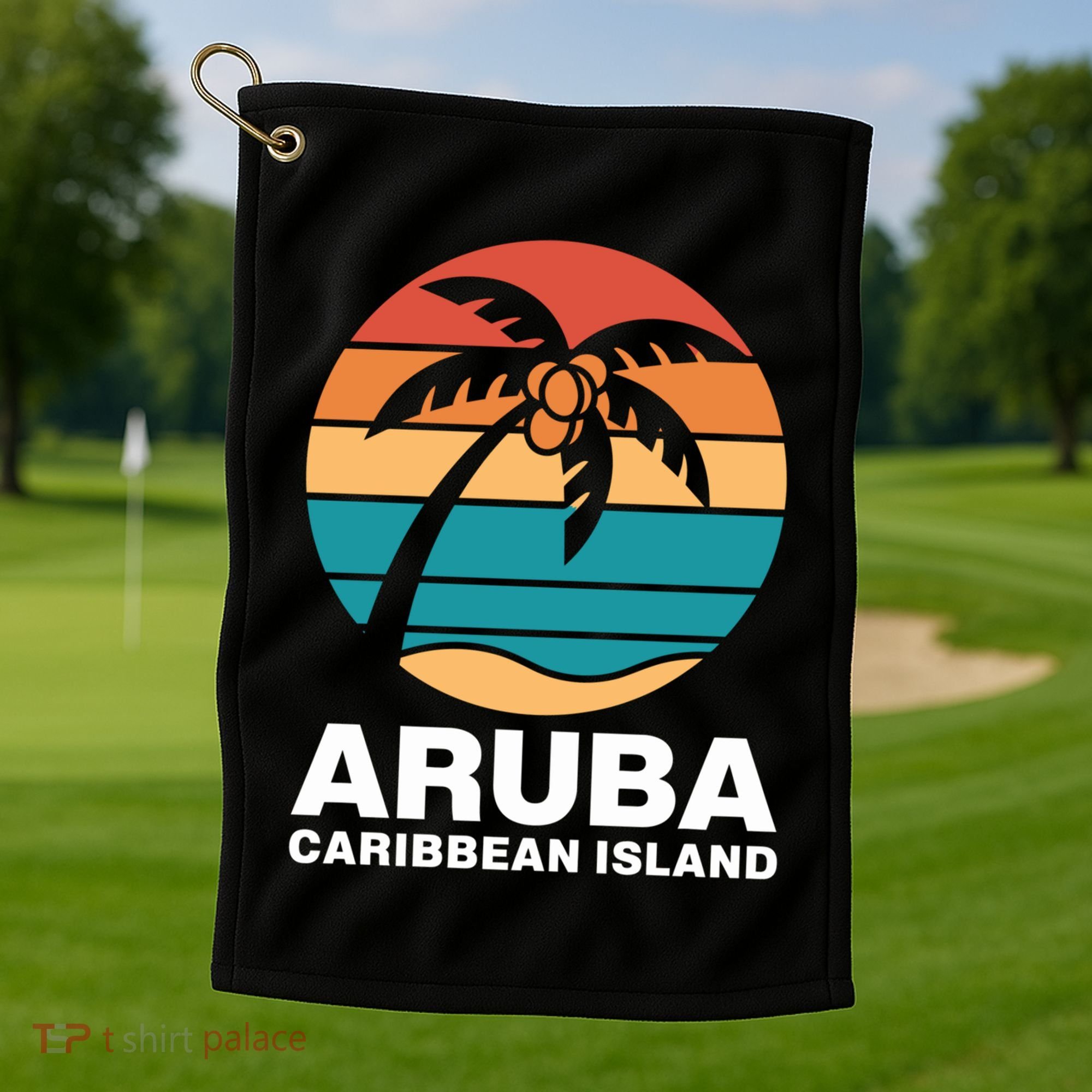 Aruba Caribbean Island Gift Golf Towel