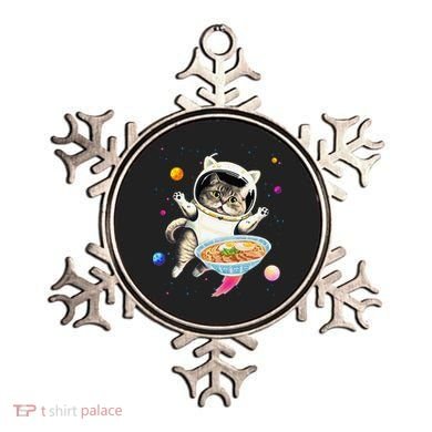 Astronaut Cat In Space With Ramen Noodles Galaxy Cat Ornament