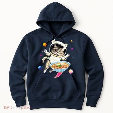 Astronaut Cat In Space With Ramen Noodles Galaxy Cat Hoodie