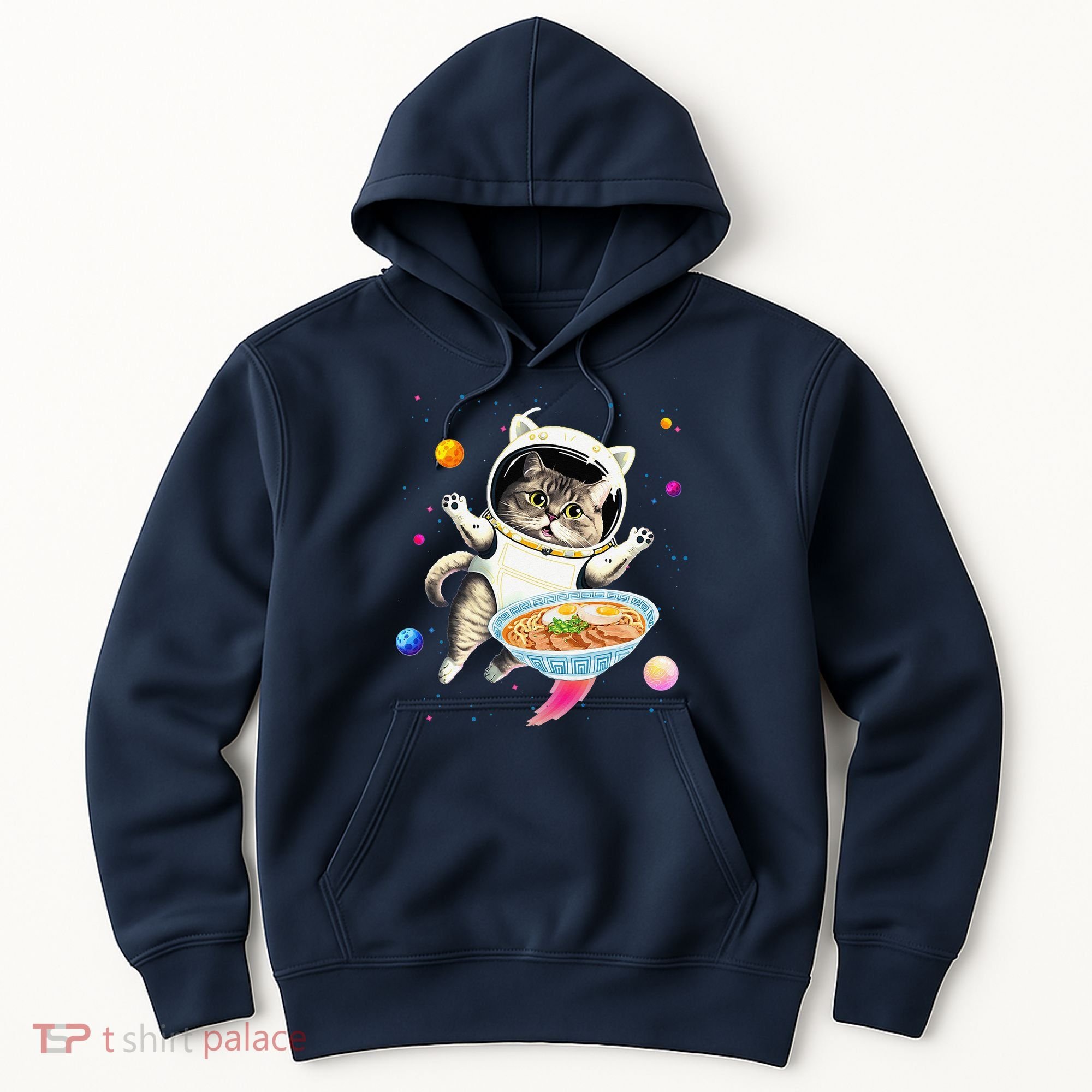 Astronaut Cat In Space With Ramen Noodles Galaxy Cat Hoodie