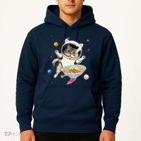 Astronaut Cat In Space With Ramen Noodles Galaxy Cat Hoodie thumb 2
