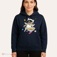 Astronaut Cat In Space With Ramen Noodles Galaxy Cat Hoodie thumb 5