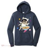 Astronaut Cat In Space With Ramen Noodles Galaxy Cat Women's Hoodie thumb 0