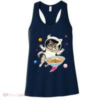 Astronaut Cat In Space With Ramen Noodles Galaxy Cat Women's Tank Top thumb 0