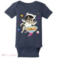 Astronaut Cat In Space With Ramen Noodles Galaxy Cat Baby Bodysuit thumb 0