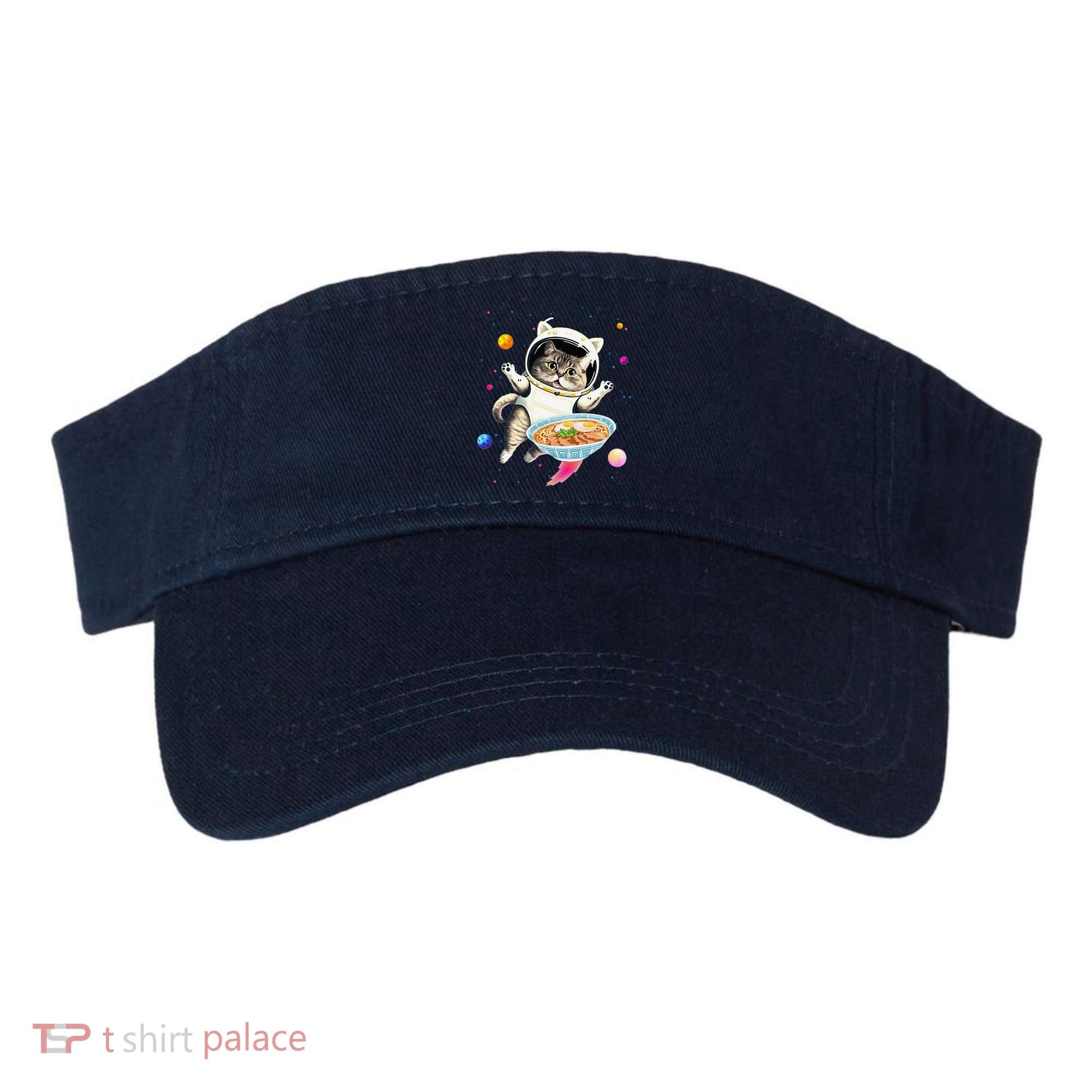 Astronaut Cat In Space With Ramen Noodles Galaxy Cat Visor