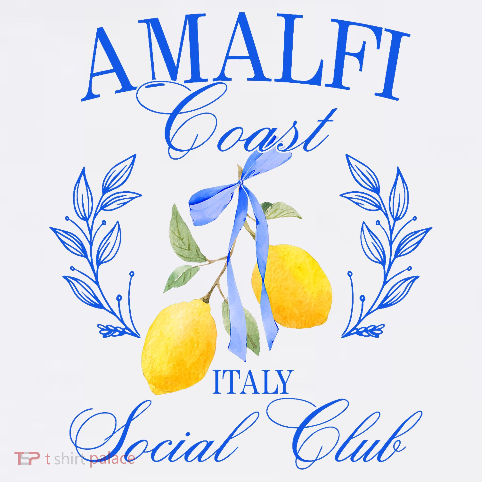 Amalfi Coast Iitaly Social Club Travel Trip Vacation Lemon T-Shirt